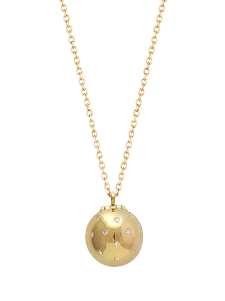 Lady Bug Diamond Sphere with Enamel