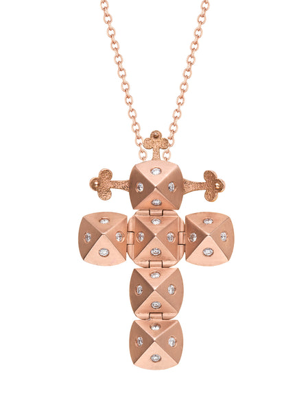Rose Gold Cross with Diamonds