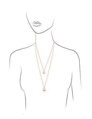 Rose Gold Shield with Green Enamel and Diamonds